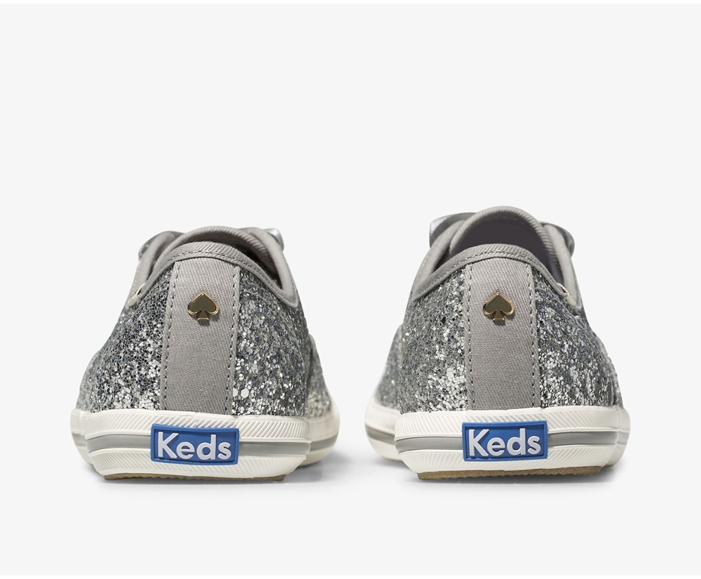 Keds Sneakers Silver - Kate Spade new york Champion Glitter - Womens KHGNCY-514